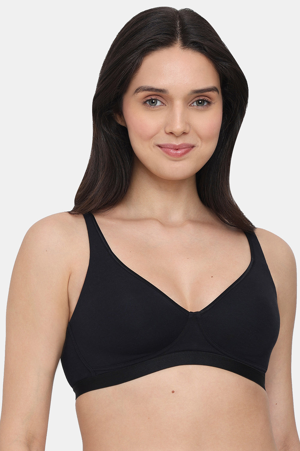 BASICS Essentials2.0 Non-Padded Non-Wired Full Cup Everyday Wear T-shirt Bra - Black