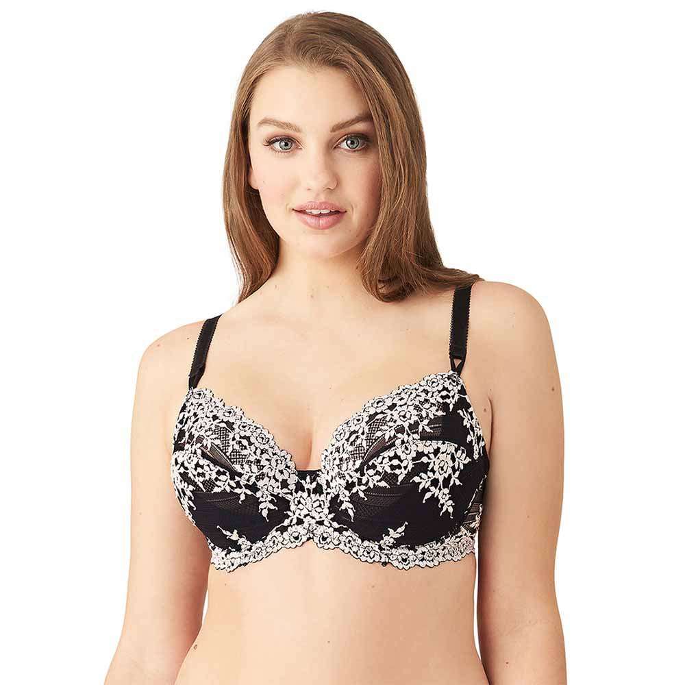 Buy Embrace Lace Non Padded Wired 3/4th Cup Bridal Wear Medium coverage  Fashion Bra - Black Online