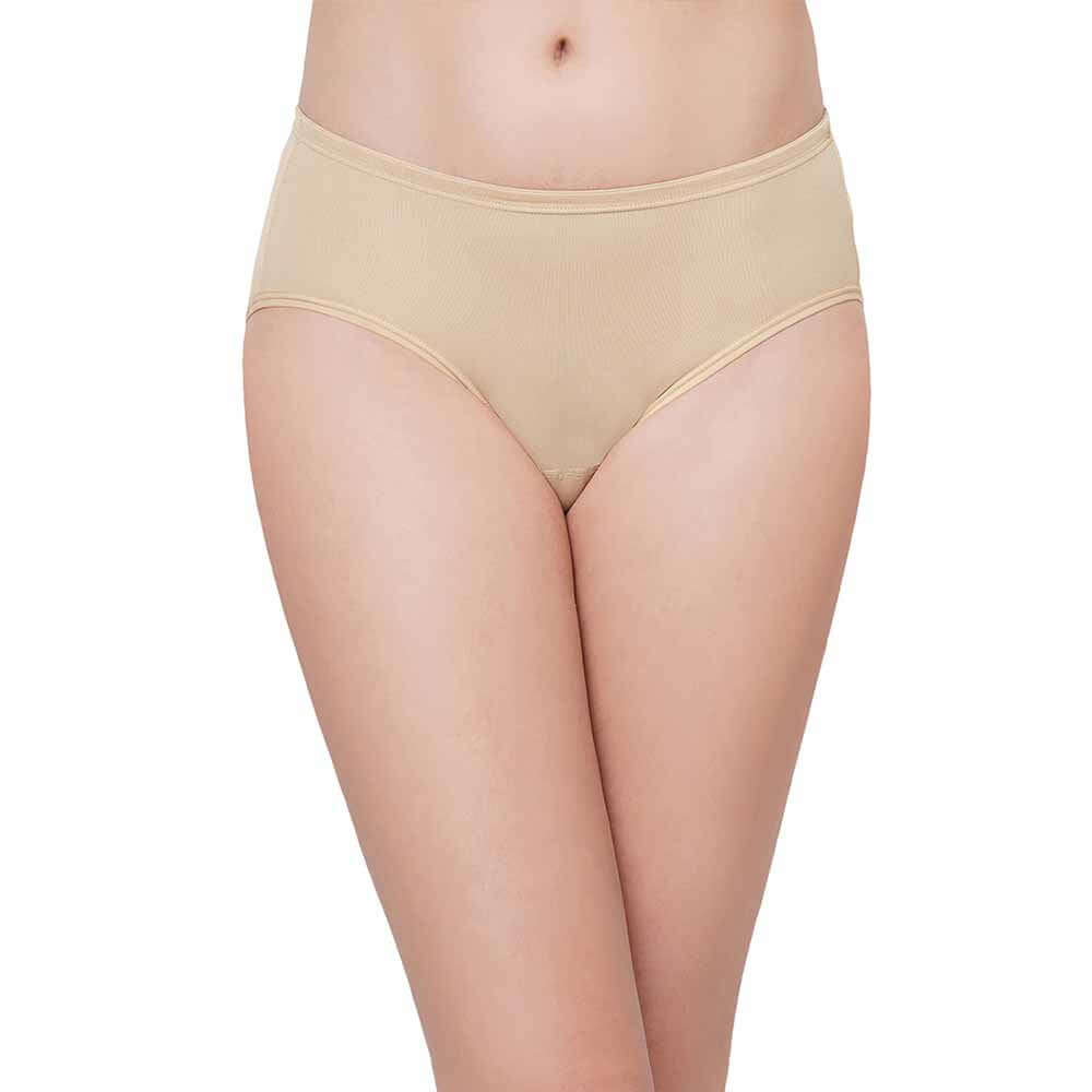 Hygieni Mid Waist Full Coverage Day Wear High Absorbency Period Panty - Beige