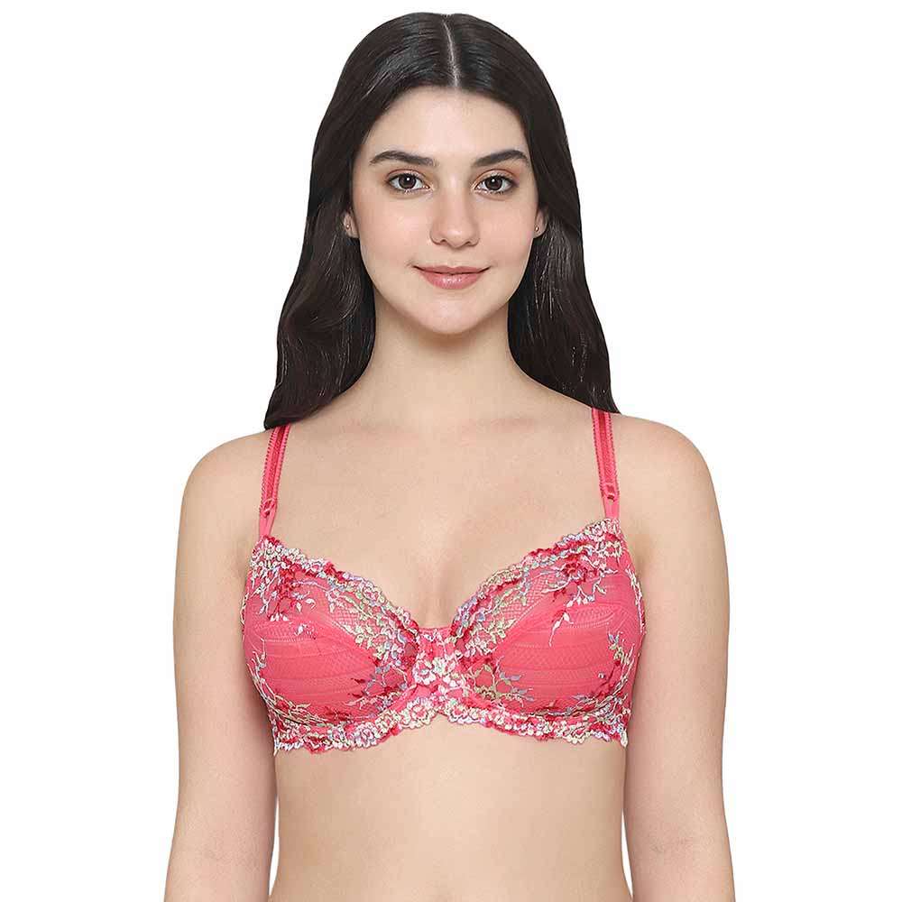 Lace bras Buy Embrace Lace Non Padded Wired 3/4th Cup Bridal Wear Medium coverage  Fashion Bra - Pink Online | Wacoal India