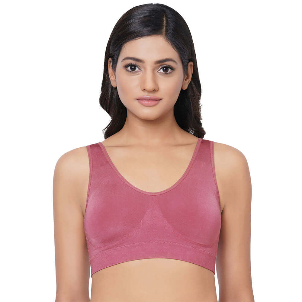 B-Smooth Padded Non-wired Full Cup Everyday Wear Full coverage Bralette - Pink