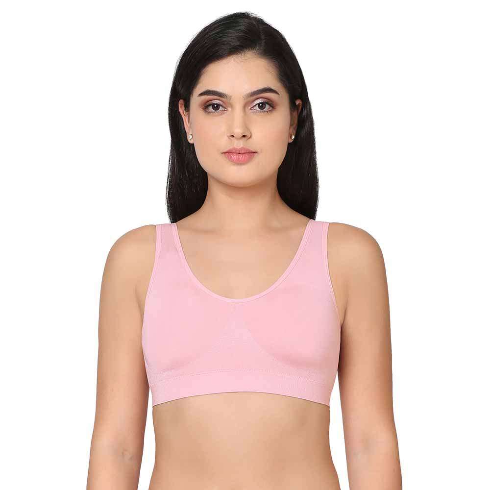 Buy B-Smooth Padded Non-wired Full Cup Everyday Wear Full coverage Bralette  - Pink Online