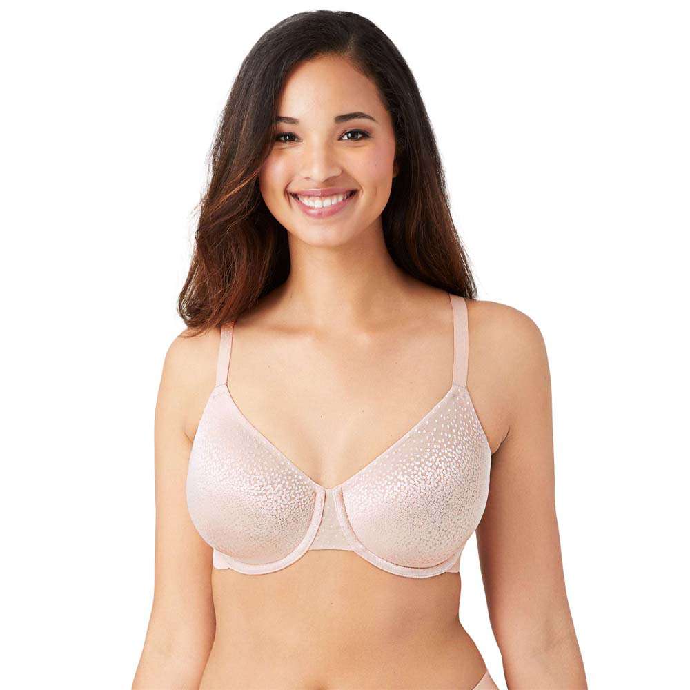 Back Appeal Non Padded Wired Full Cup Everyday Wear Plus Size Comfortable Full Support Bra - Light Pink