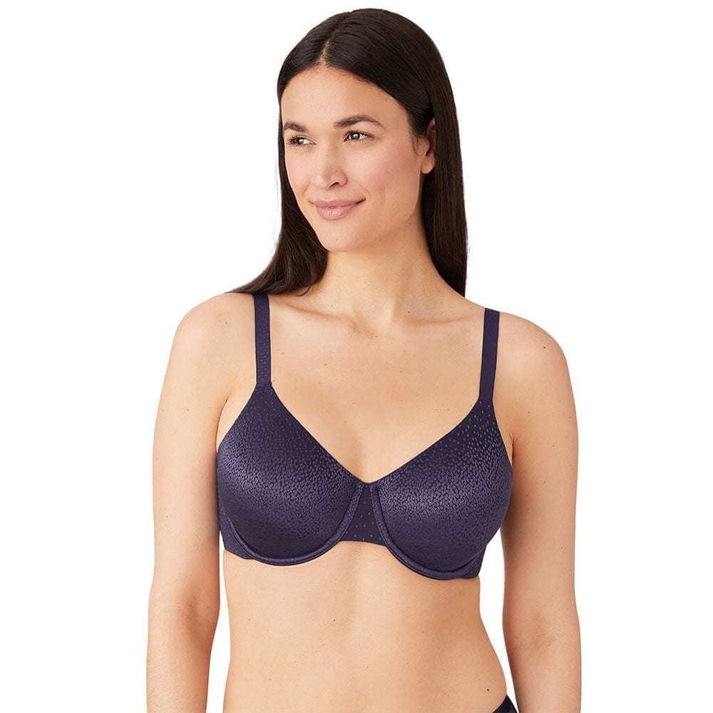 Back Appeal Non Padded Wired Full Cup Everyday Wear Plus Size Comfortable Full Support Bra - Navy Blue