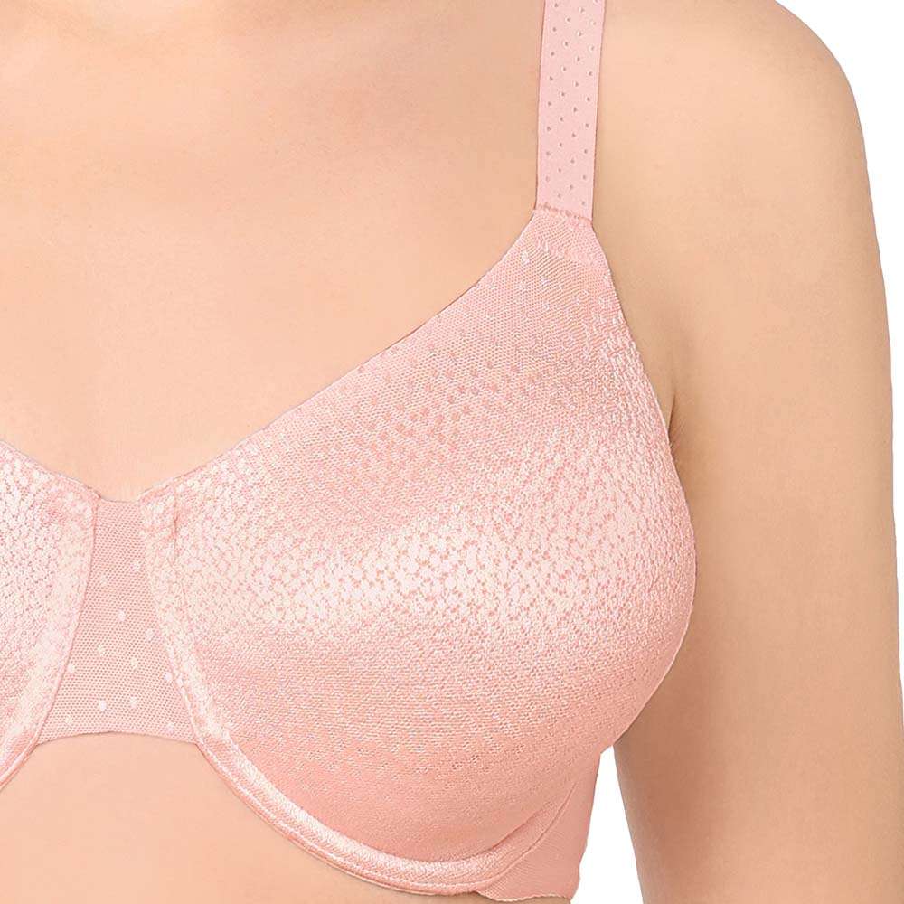 Back Appeal Non Padded Wired Full Cup Everyday Wear Plus Size Comfortable Full Support Bra - Pink