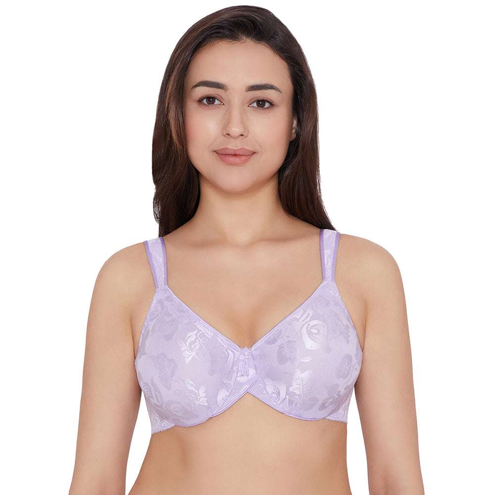 Buy Awareness Non Padded Wired Full Coverage Full Support Plus Size Bra- Purple Online