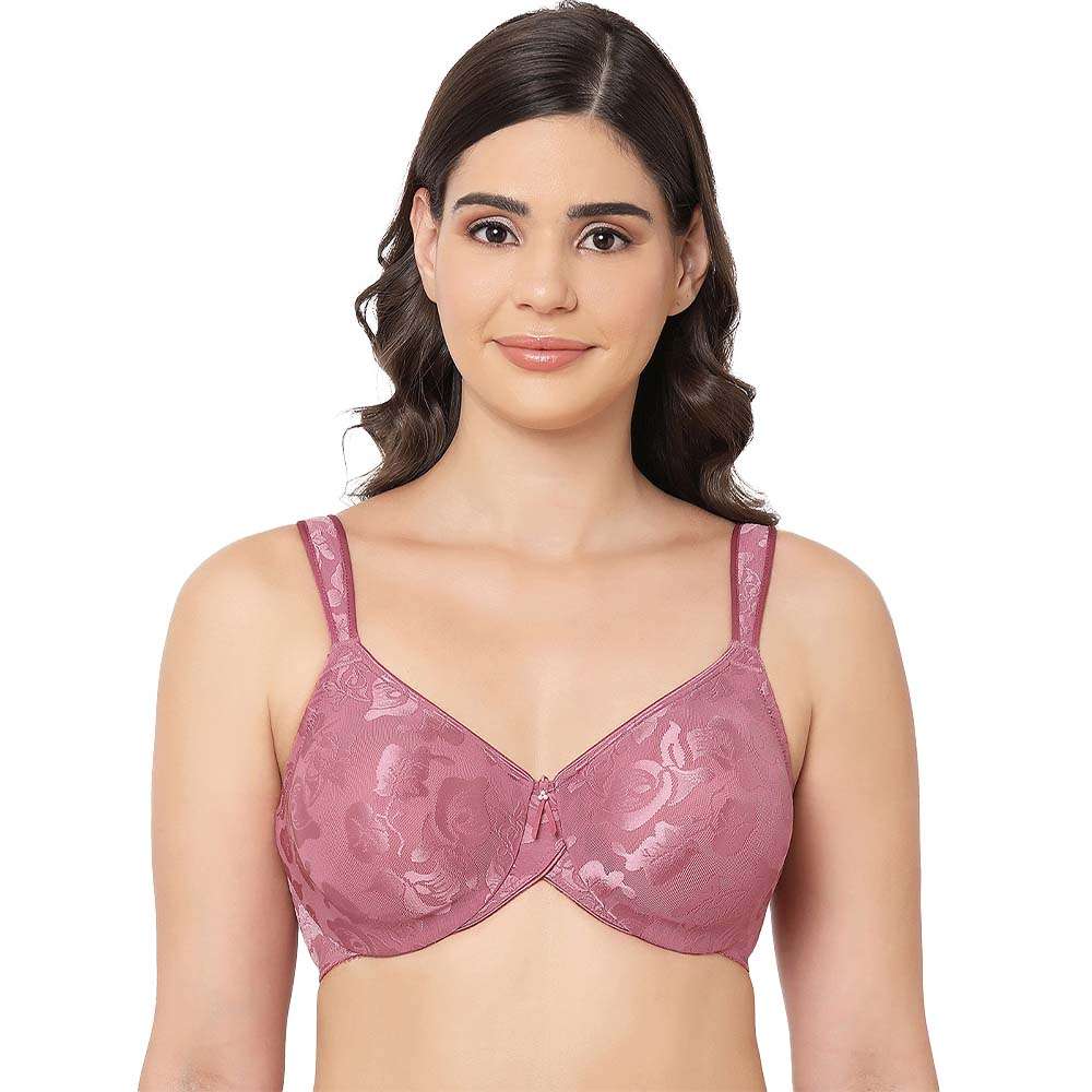 Awareness Non Padded Wired Full Coverage Full Support Plus Size Bra - Wine