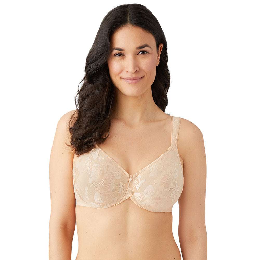 Women's Cotton Full Coverage Wirefree Non-padded Lace Plus Size Bra 34DDD 