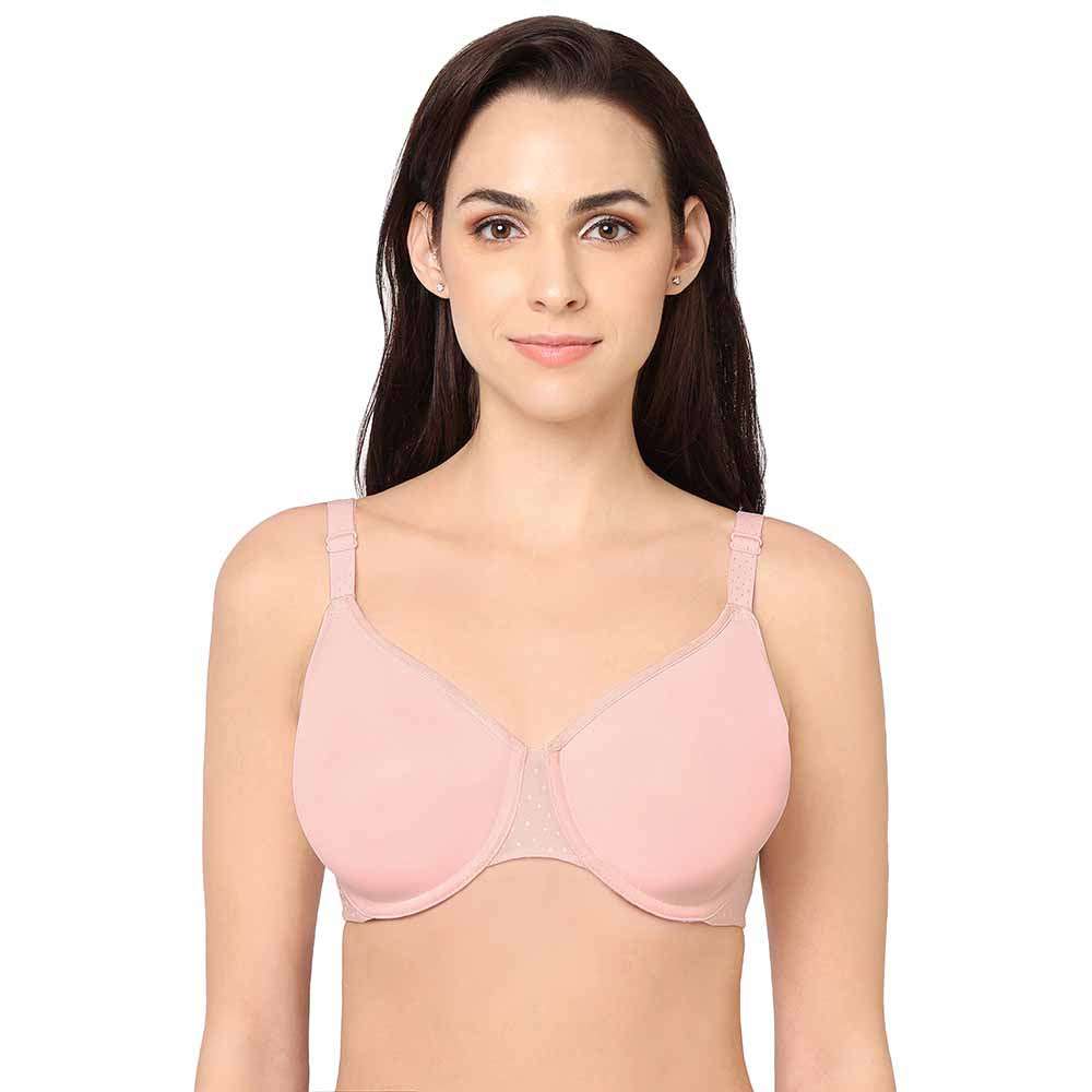 Back Appeal Minimizer Non-Padded Wired Full Coverage Full Cup Bra - Pink