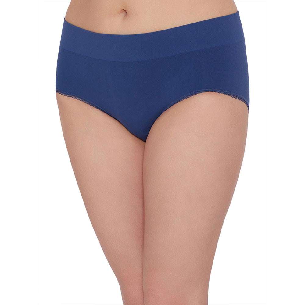 Feeling Flexible High Waist Full Coverage Everyday Wear Brief Panty - Navy Blue