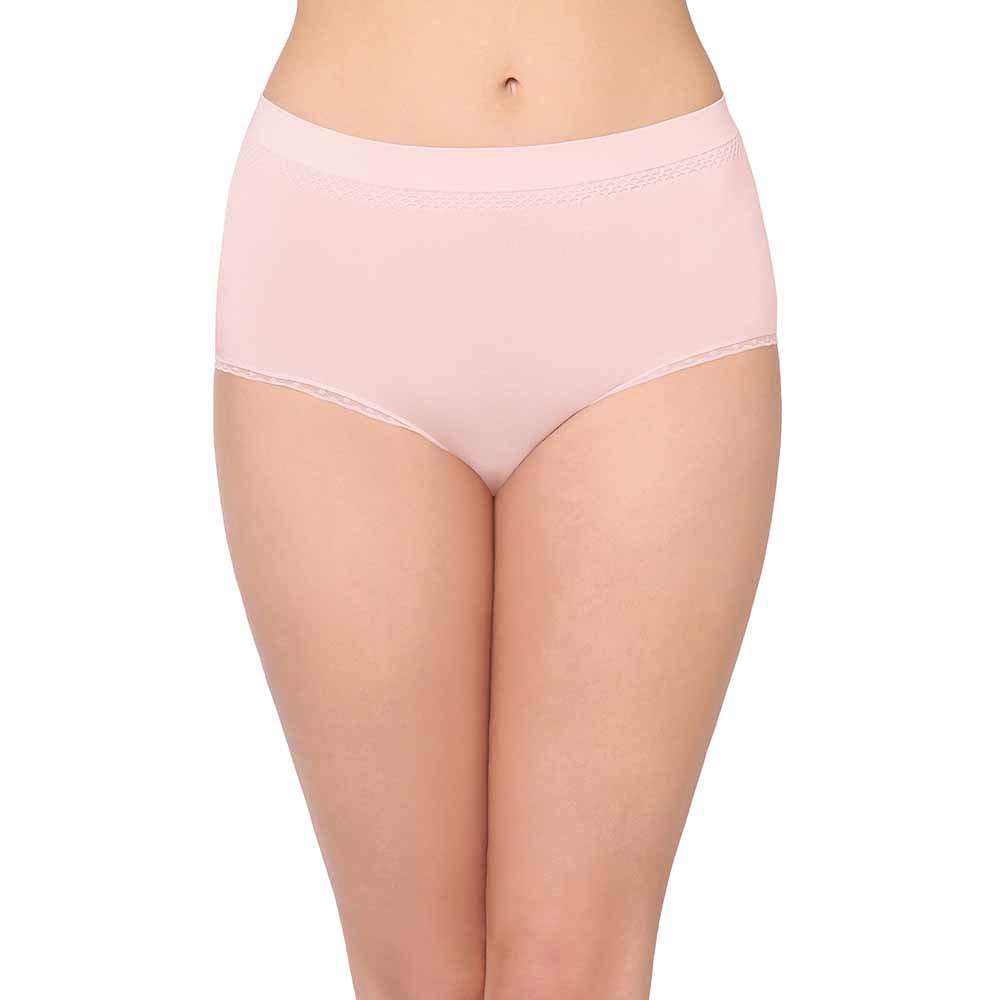 B-Smooth High Waist Full Coverage Everyday Wear Brief Panty - Light Pink