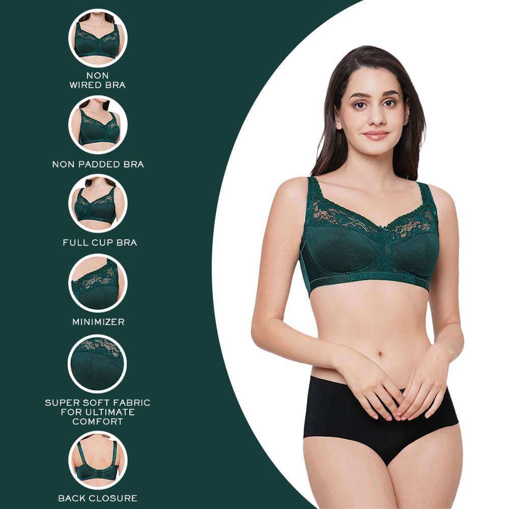 Charming Illusion Non Padded Non Wired Full Cup Plus Size Full Support Pack of 2 Minimizer Bra