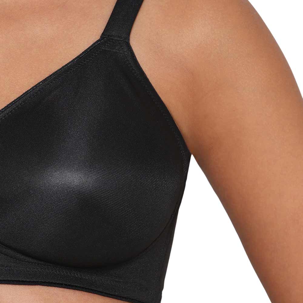 Pixie 2.0 Non Padded Non-Wired Full Cup Everyday Wear Plus Size Full Support Minimizer Bra - Black