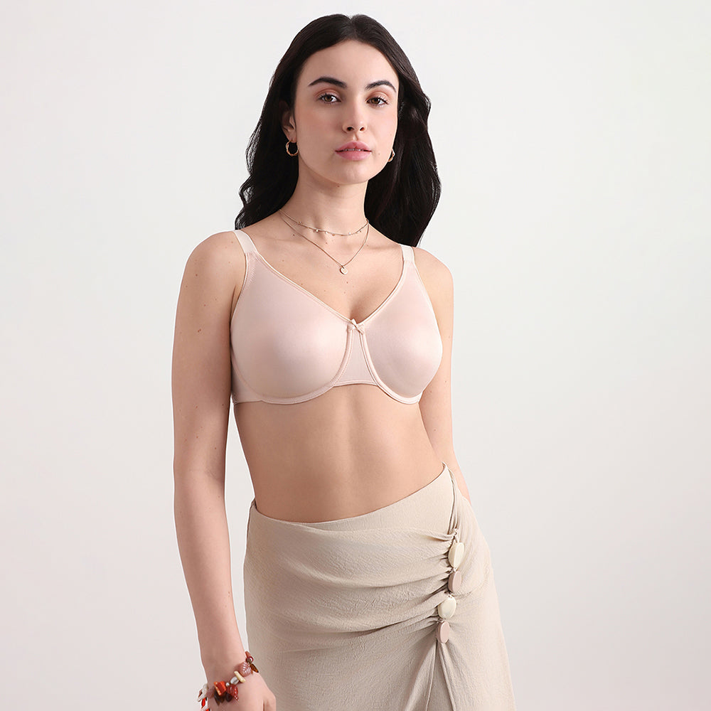 Pixie 2.0 Non Padded Wired Full Cup Everyday Wear Plus Size Full Support Minimizer Bra - Beige