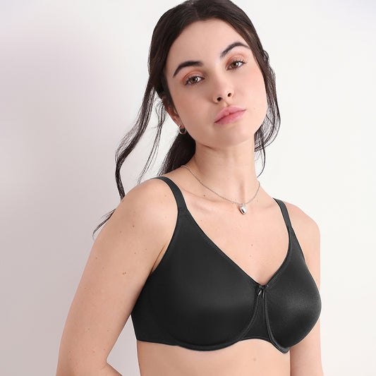 Pixie 2.0 Non Padded Wired Full Cup Everyday Wear Plus Size Full Support Minimizer Bra - Black