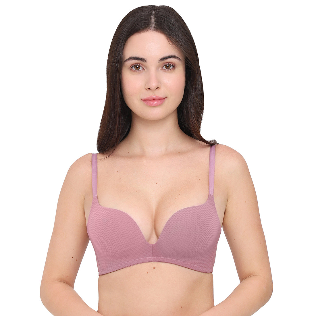 Women’s-Dreamy-Curve- Padded Non-wired 3/4th-Cup Everyday wear Push-up-Bra-Pink