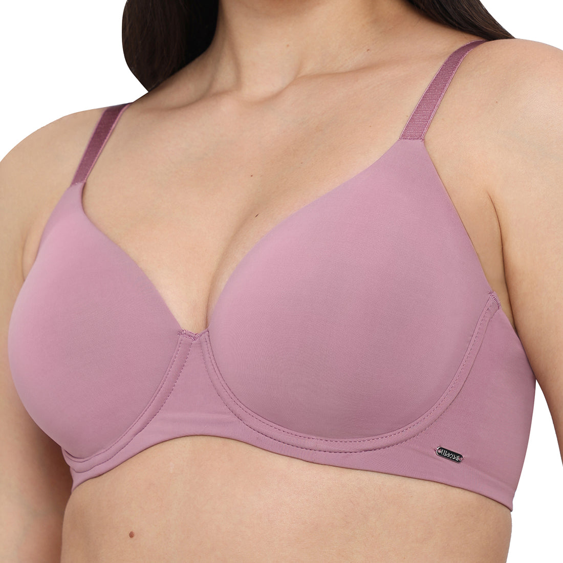 Cool Comfort Padded Wired Full Cup Everyday Wear T-shirt Bra -Pink