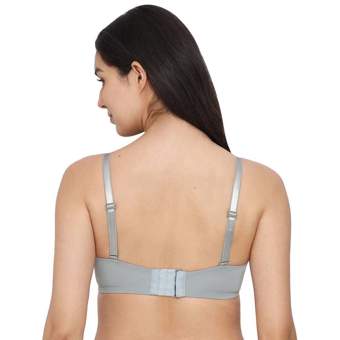 Cool Comfort Padded Wired Full Cup Everyday Wear T-shirt Bra -Grey