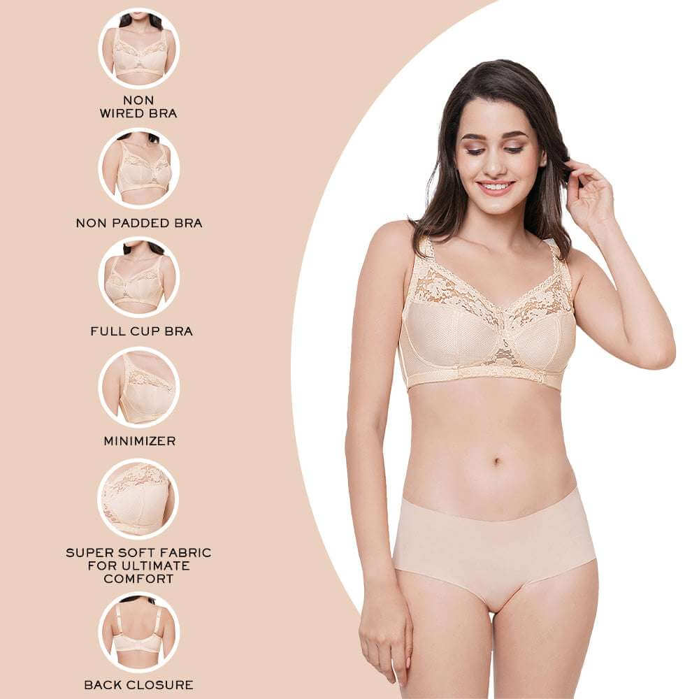 Charming Illusion Non Padded Non Wired Full Cup Plus Size Full Support Pack of 2 Minimizer Bra