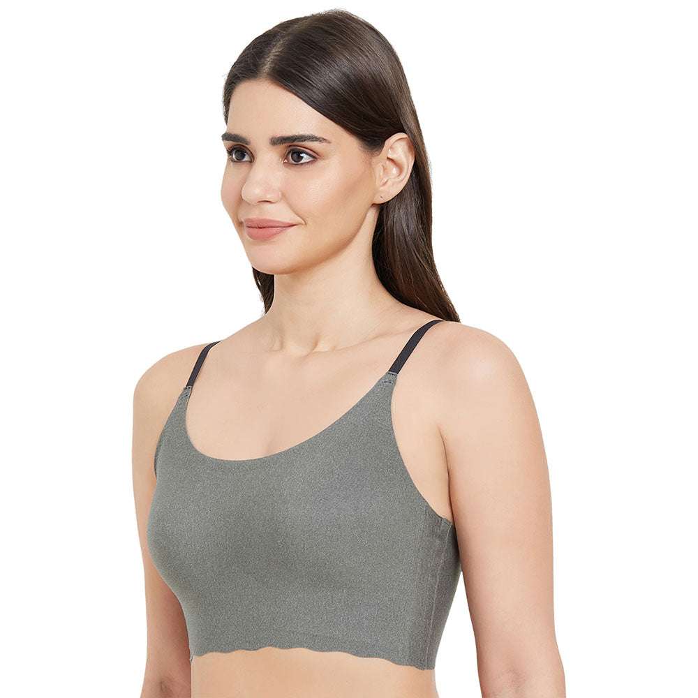 Gococi Padded Non-wired Full Cup Everyday Wear Full coverage T-Shirt Bra - Grey