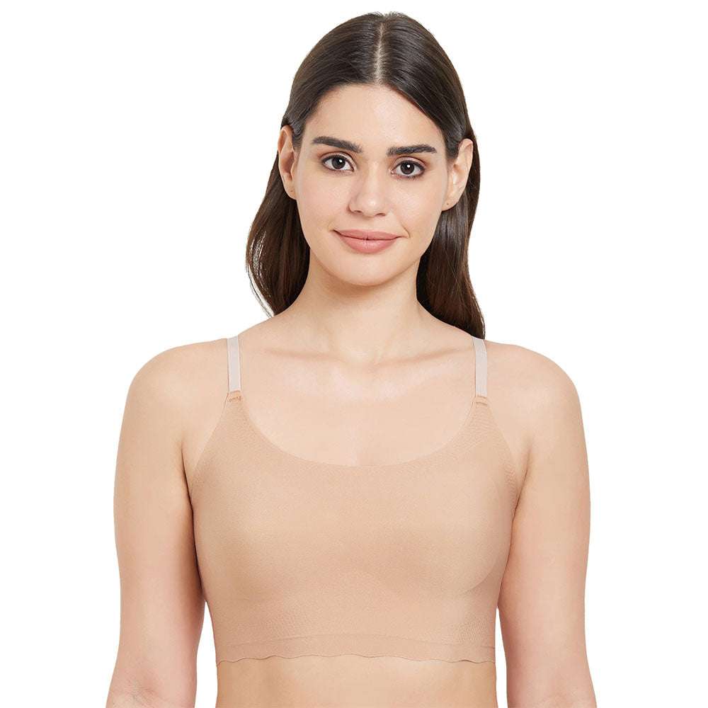 Buy Gococi Padded Non-Wired Full Coverage Seamless T-Shirt Bra -Beige  Online