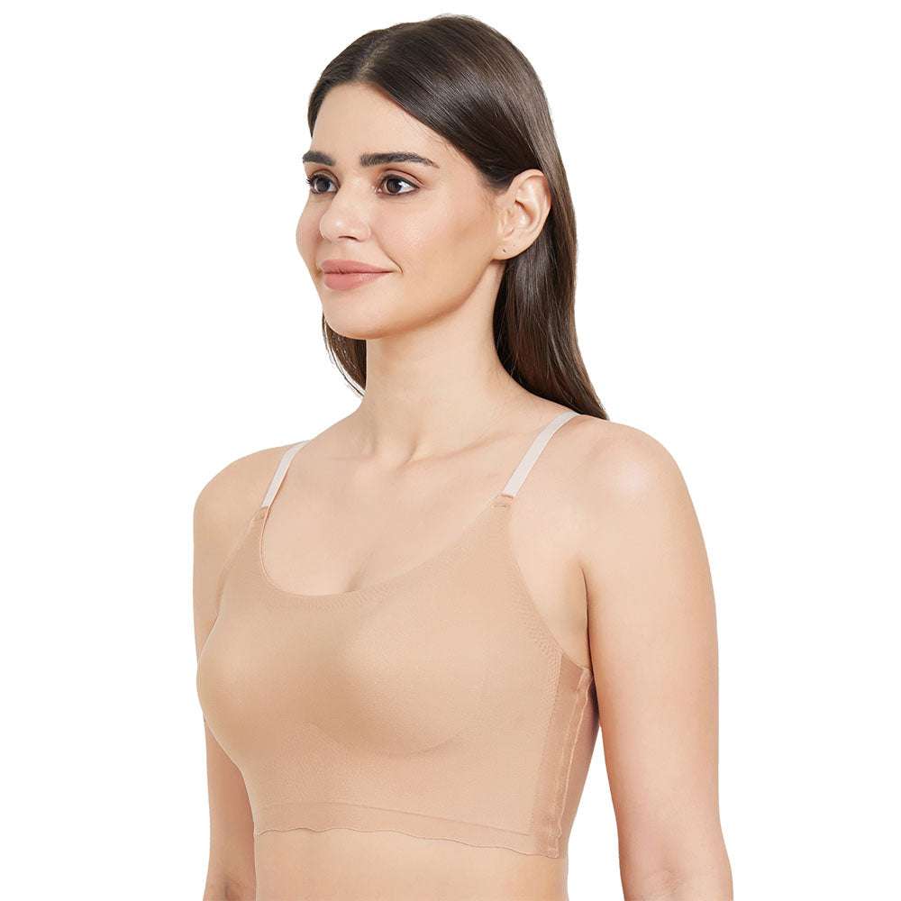 Gococi Padded Non-wired Full Cup Everyday Wear Full coverage T-Shirt Bra - Beige