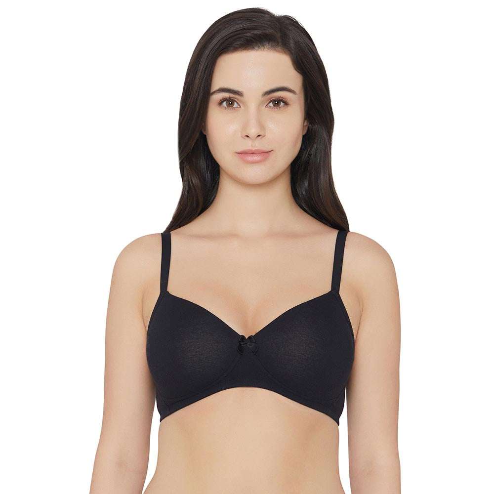 Buy Essentials Padded Non Wired Full Cup T-shirt Bra - Black Online