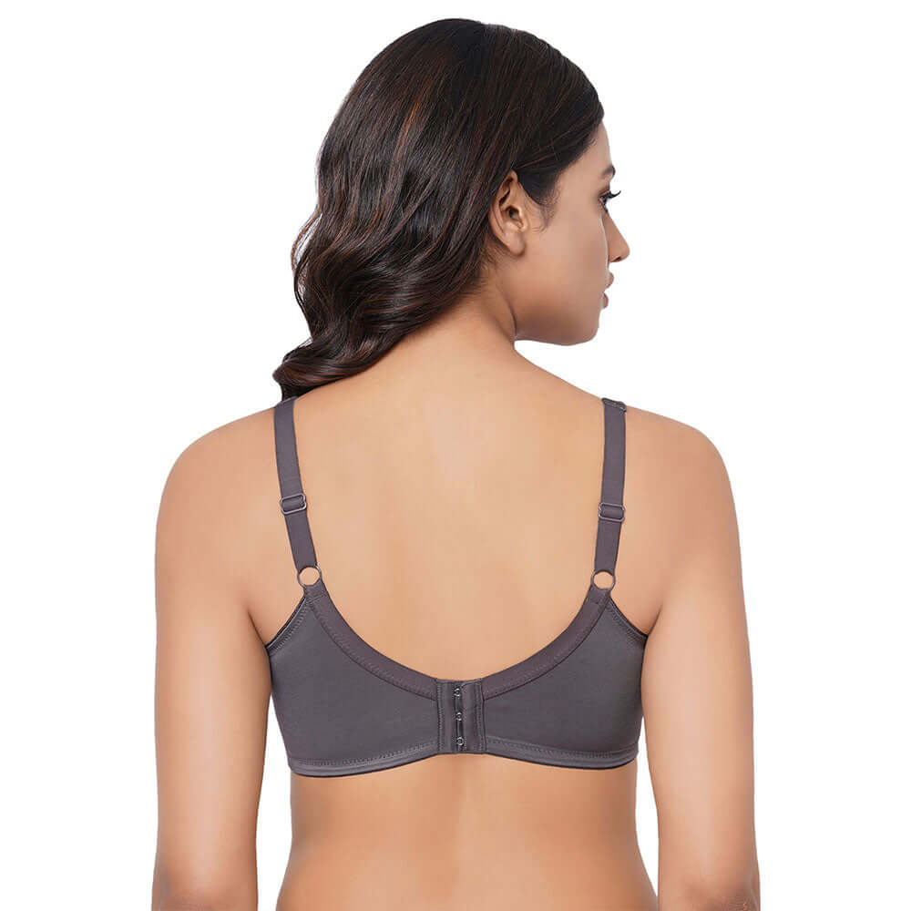 Pixie Non Padded Non Wired Full Cup Everyday Wear Plus Size Full Support Minimizer Bra - Dark Grey