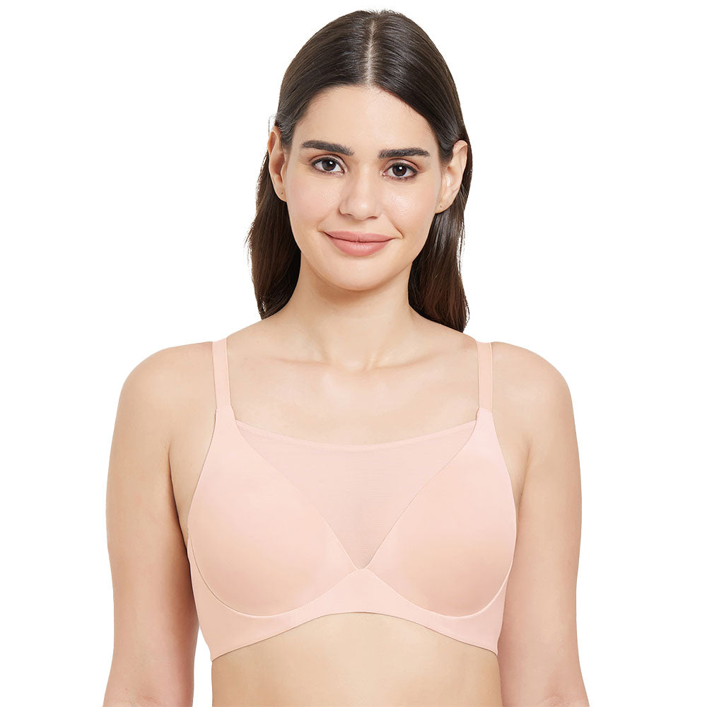 Buy Lively Padded Non-Wired Full Cup Everyday Wear Full coverage T-Shirt  Bra - Brown Online