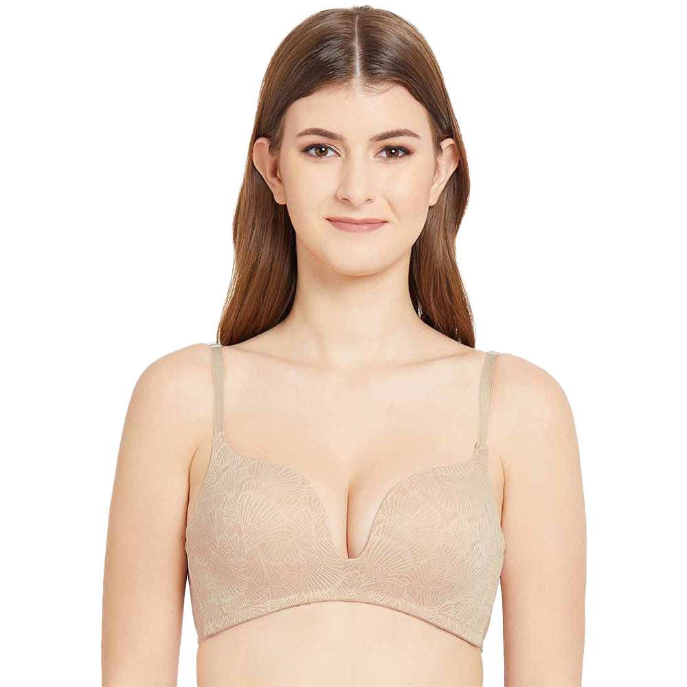 Buy Ecozen Padded Non-wired 3/4th Cup Everyday Wear Push-up Bra - Cream  Online