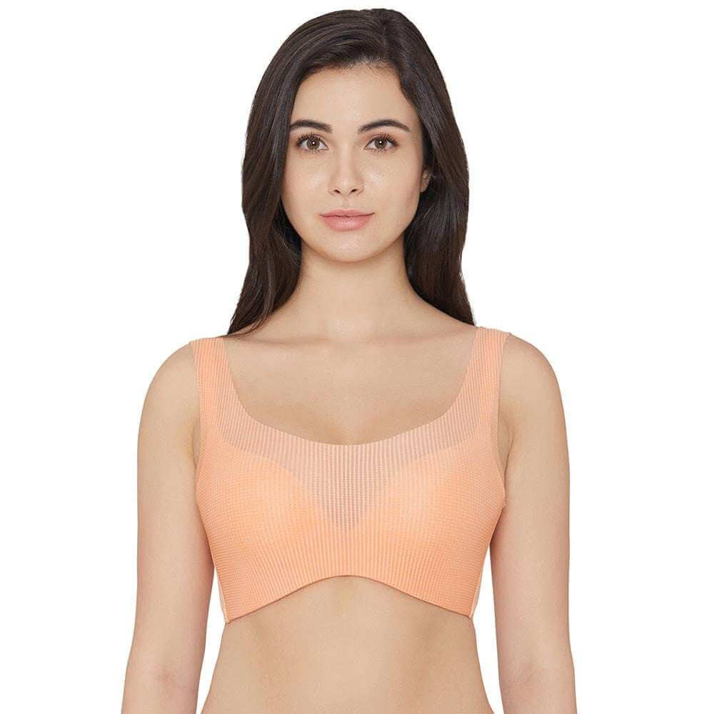 Aura Padded Non-wired 3/4th Cup Everyday Wear Full coverage Bra - Orange