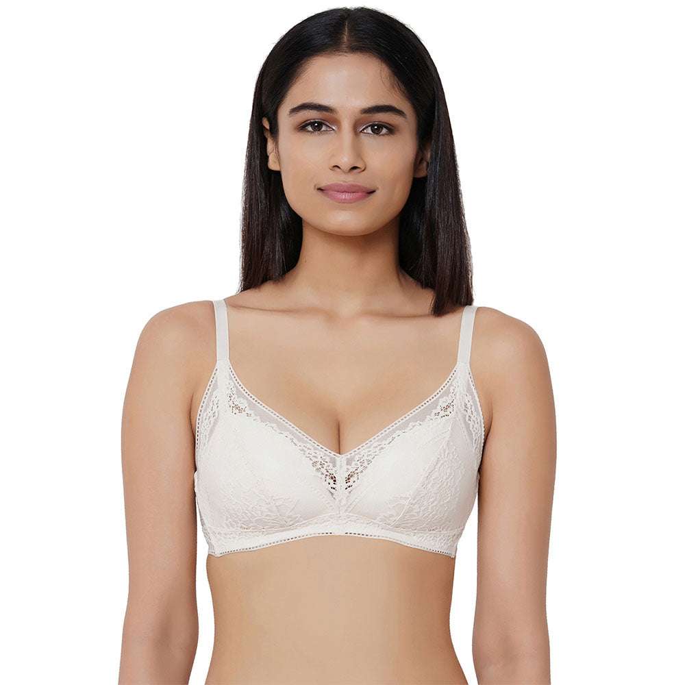 Buy Lucy Padded Non Wired 3 4th Coverage Fashion Bra Ivory Online