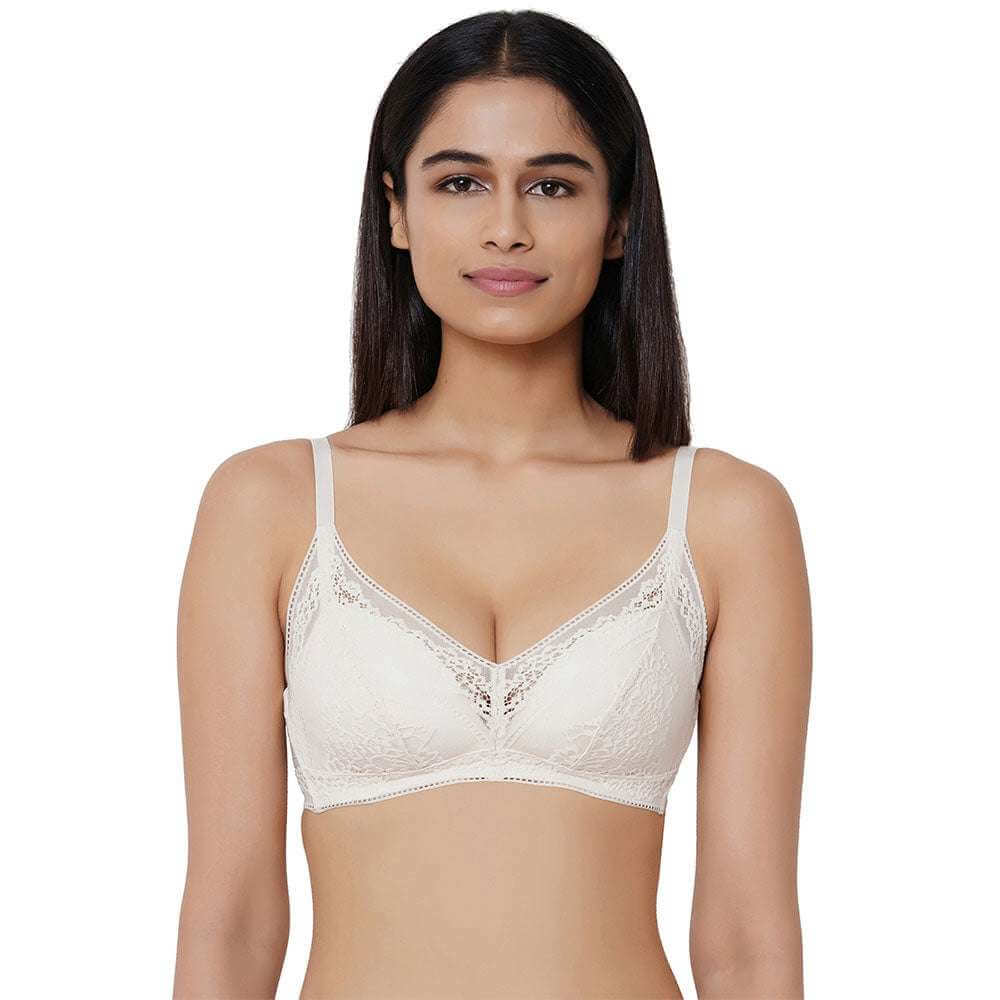 Lucy Padded Non-Wired 3/4th Cup Bridal Wear Medium coverage Fashion Bra - Ivory