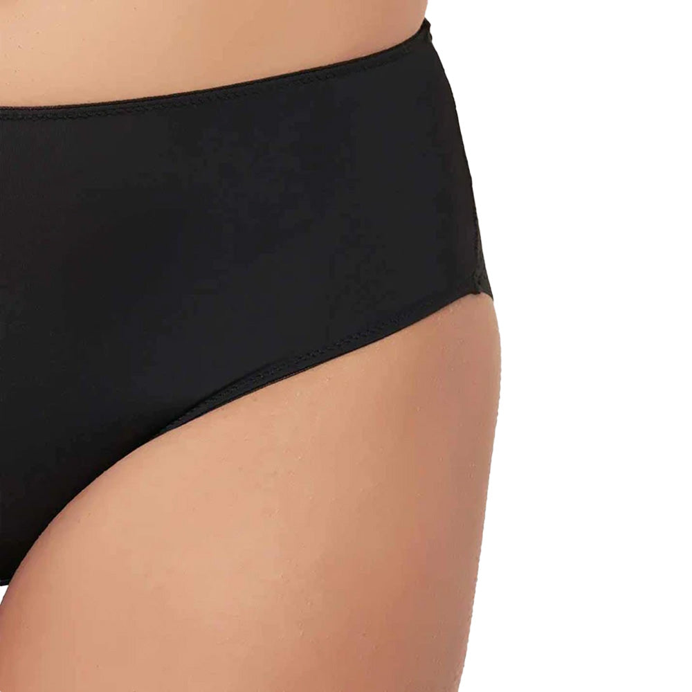 Forma Mid Waist Medium Coverage Everyday Wear Hipster Panty - Black