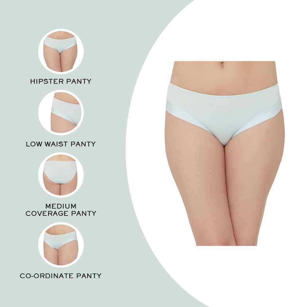 Aura Low Waist Medium Coverage Everyday Wear Hipster Panty - Mint Green