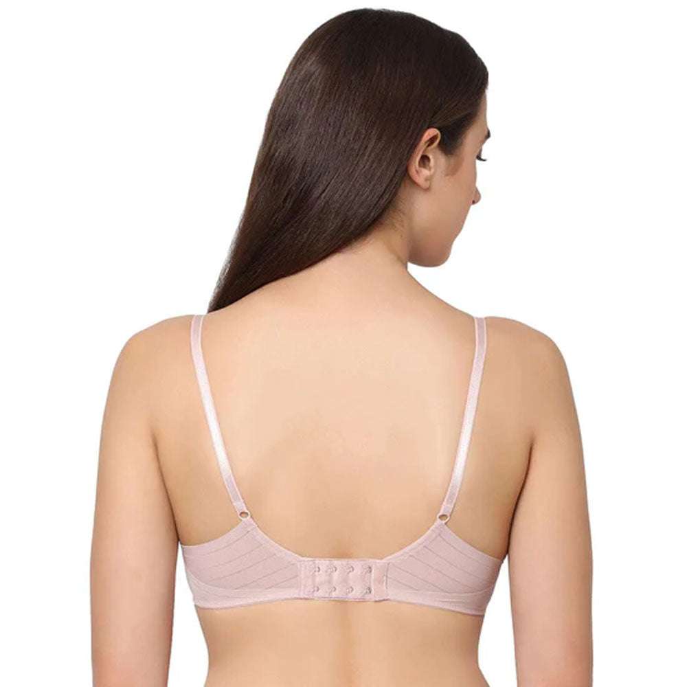 Synchro Padded Non-Wired 3/4th Cup Everyday Wear T-Shirt Bra - Beige