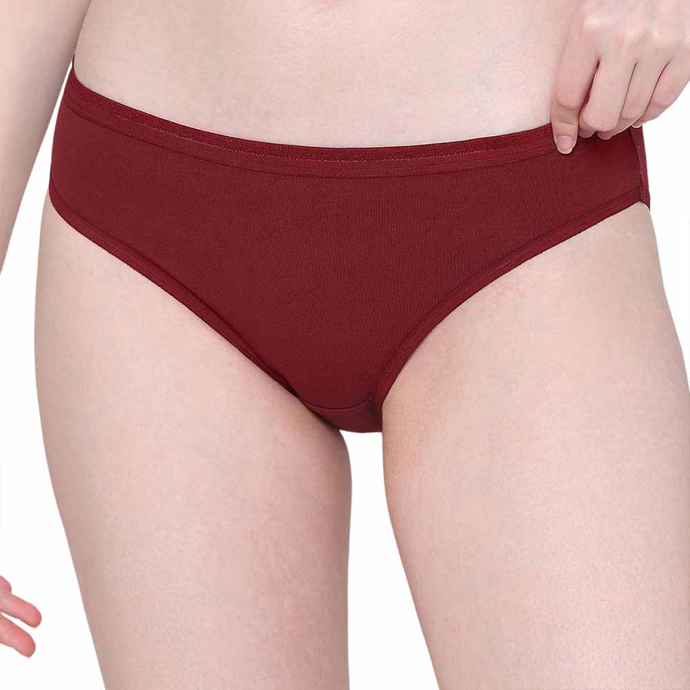 Cotton Low Waist Medium Coverage Everyday Wear Pack of 3  Bikini Panty