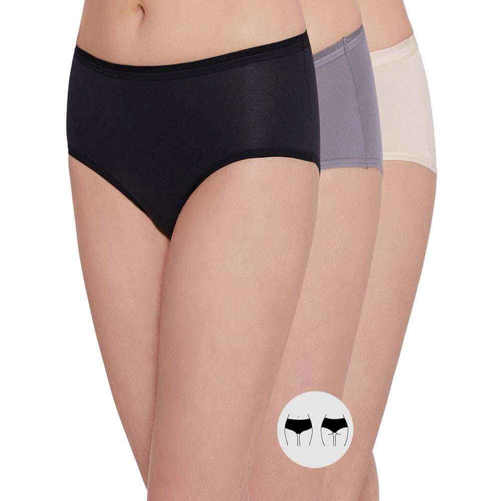 Cotton Mid Waist Medium Coverage Everyday Wear Pack of 3 Midi Panty