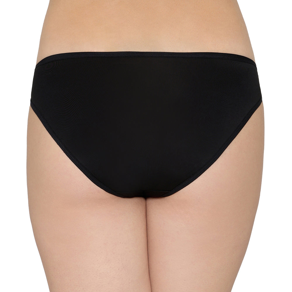 Quick Dry Low Waist Medium Coverage Everyday Wear Pack of 3 Bikini Panty