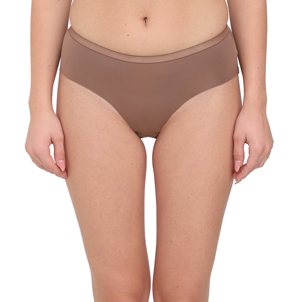 BASICS Zoe Mid-waist Medium Coverage Everyday wear Hipster Panty - Brown