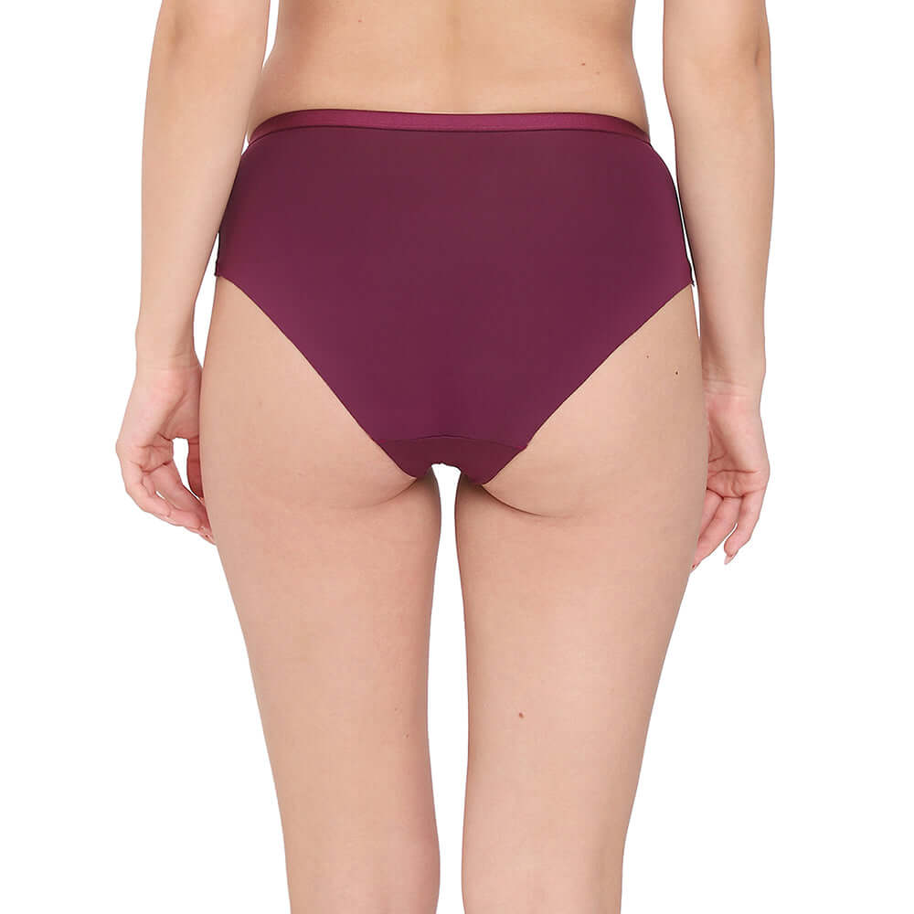 BASICS Zoe Mid-waist Medium Coverage Everyday wear Hipster Panty - Wine