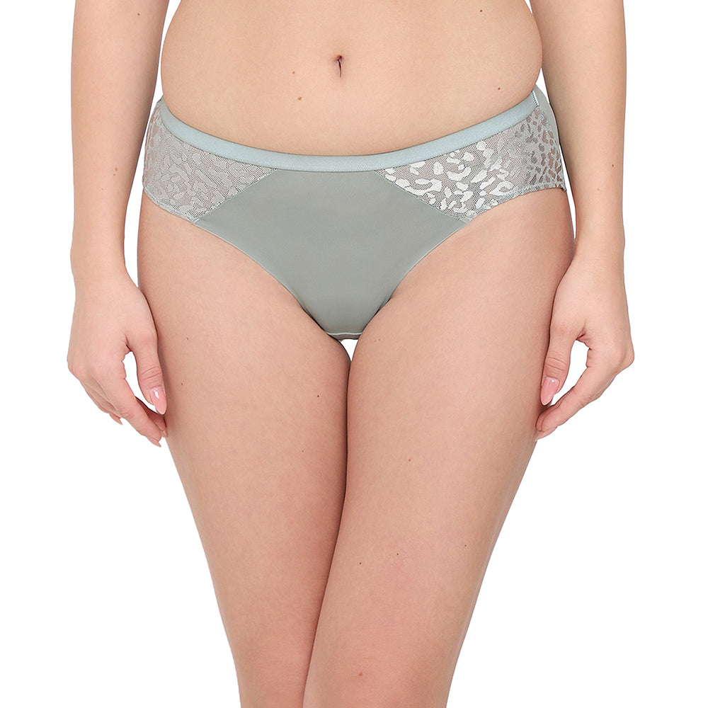 BASICS Bliss Mid-waist Medium Coverage Everyday wear Hipster Panty - Green