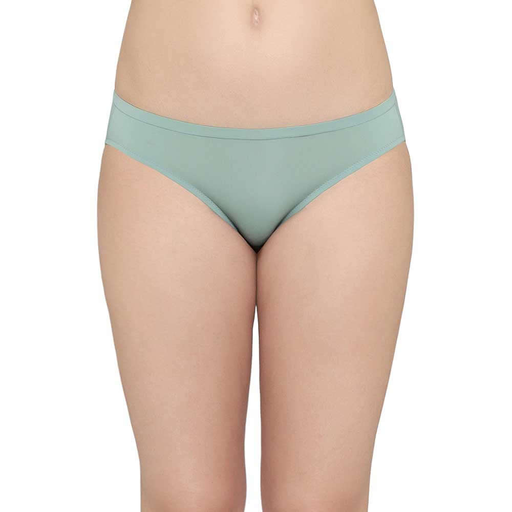 Everyday Elegance Low Waist Medium Coverage Everyday Wear Bikini Panty - Green