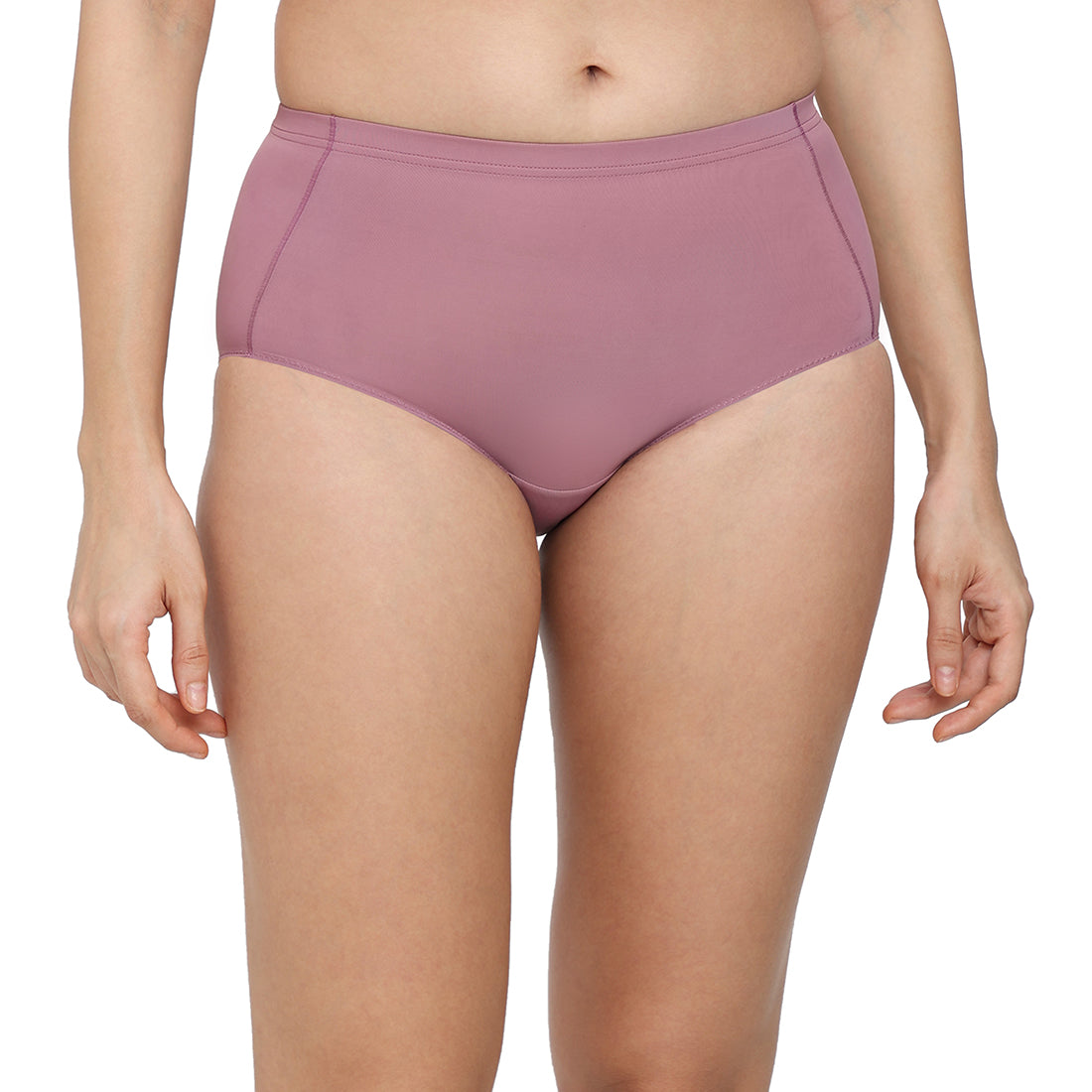 Cool Comfort High-waist Full Coverage Everyday wear Midi Panty-Pink