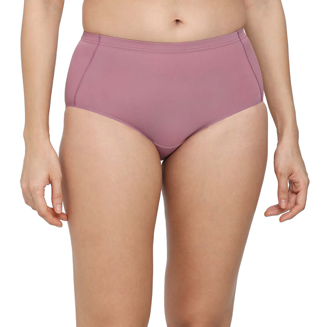 Cool Comfort High-waist Full Coverage Everyday wear Midi Panty-Pink