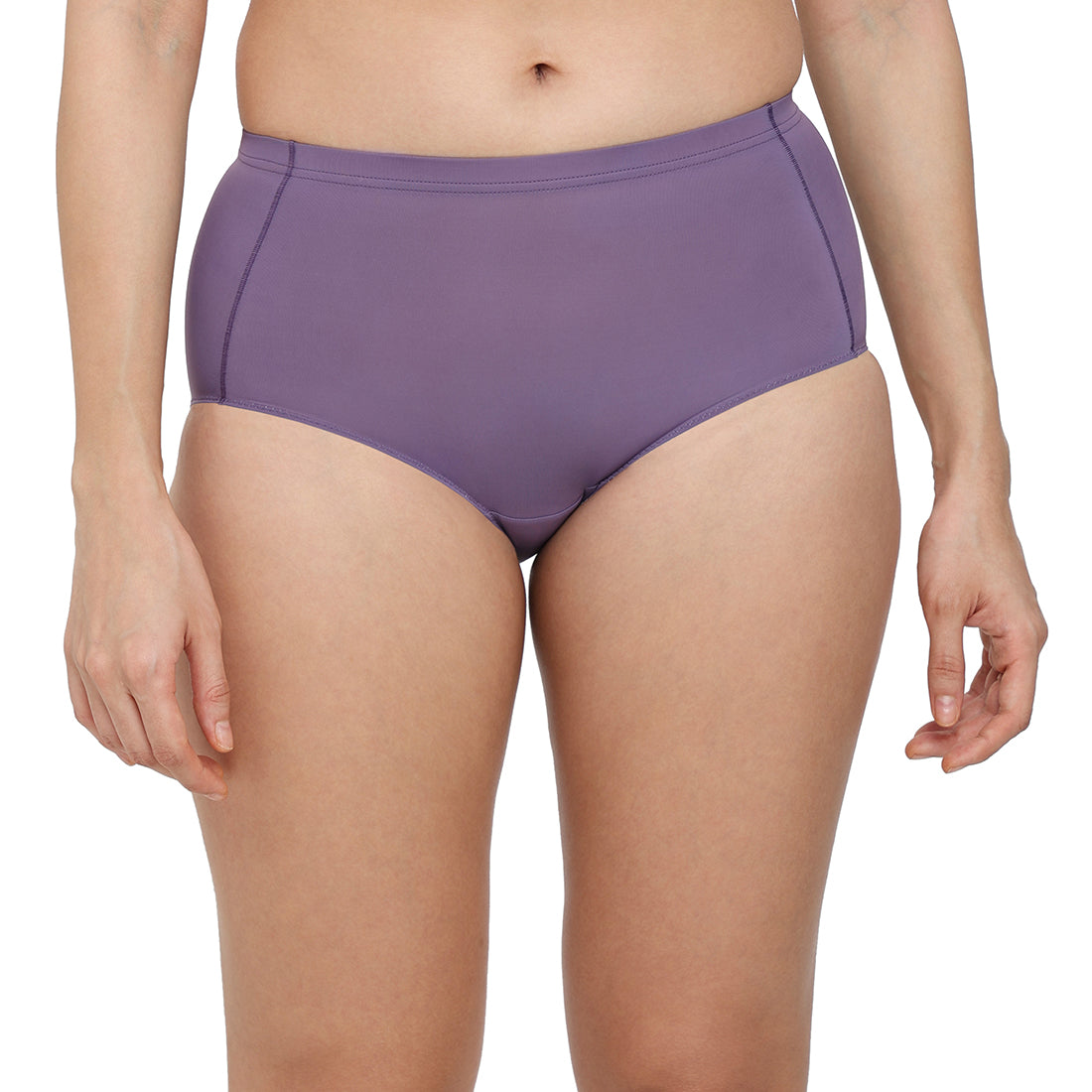 Cool Comfort High-waist Full Coverage Everyday wear Midi Panty-Purple