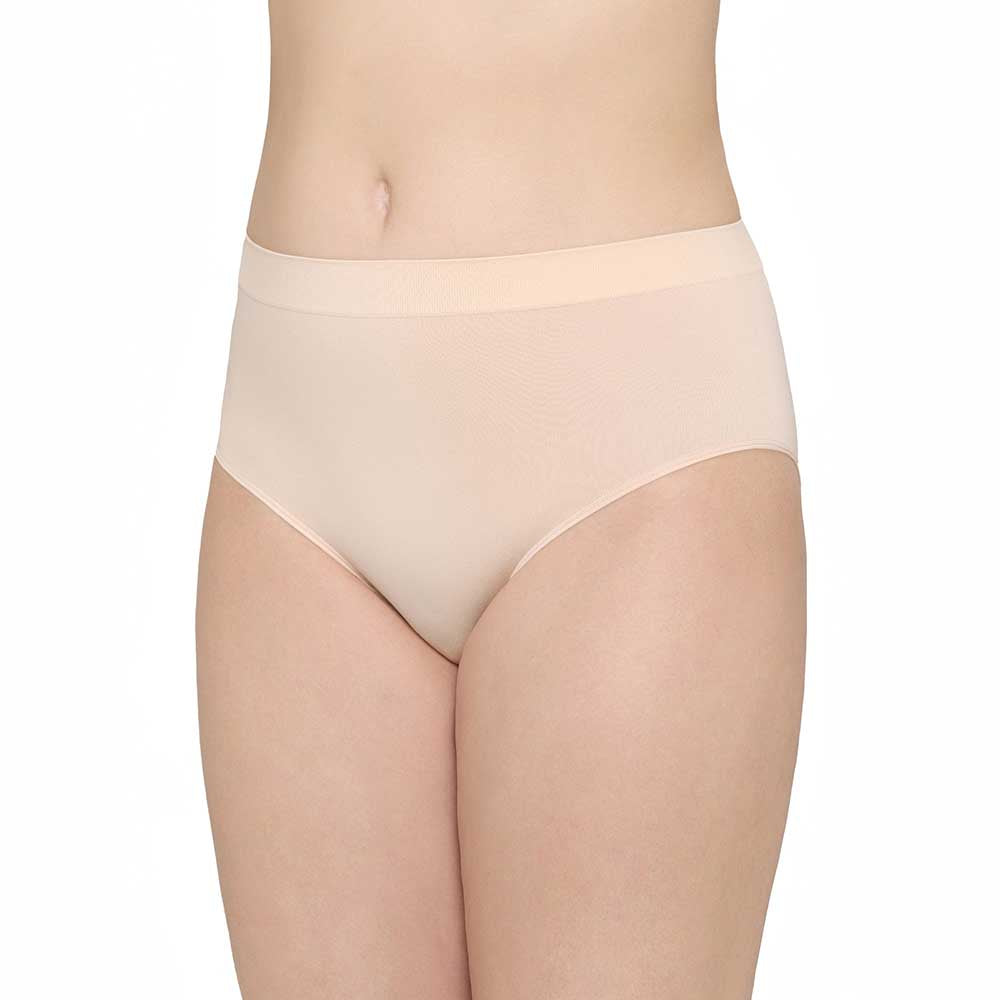 Firm Fit High Waist Full Coverage Everyday Wear Brief Panty - Beige