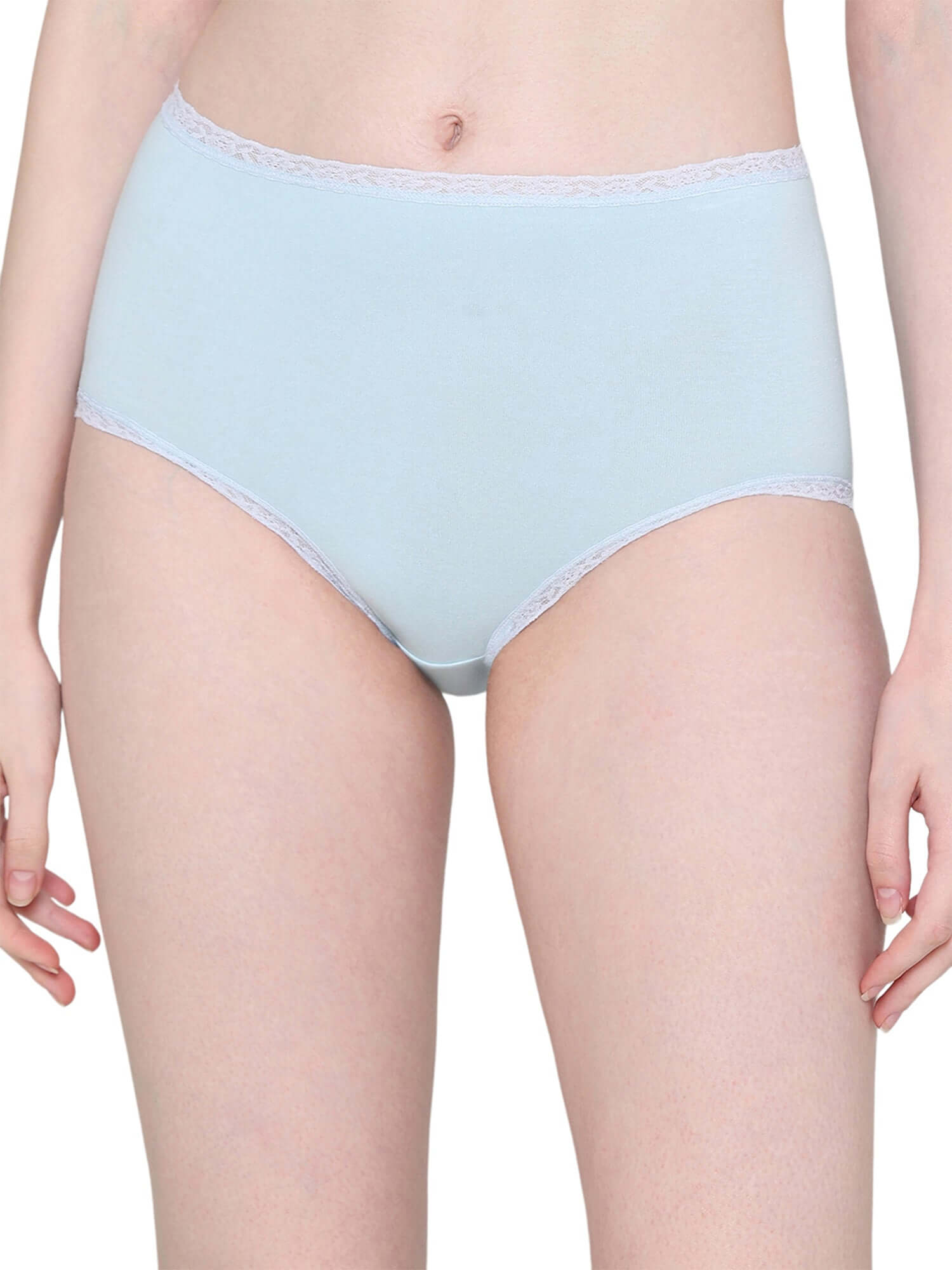 Dear Hip Mid-Waist Full Coverage Comfortable Everyday Wear Brief Panty -Sky Blue
