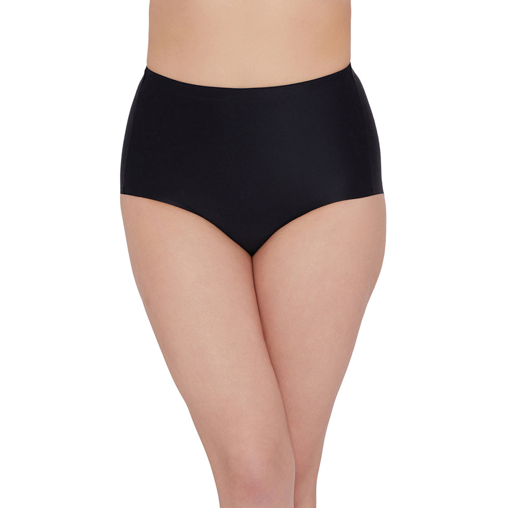 Girdle Collection Full Coverage Firm Control Seamless Shaping Brief - Black