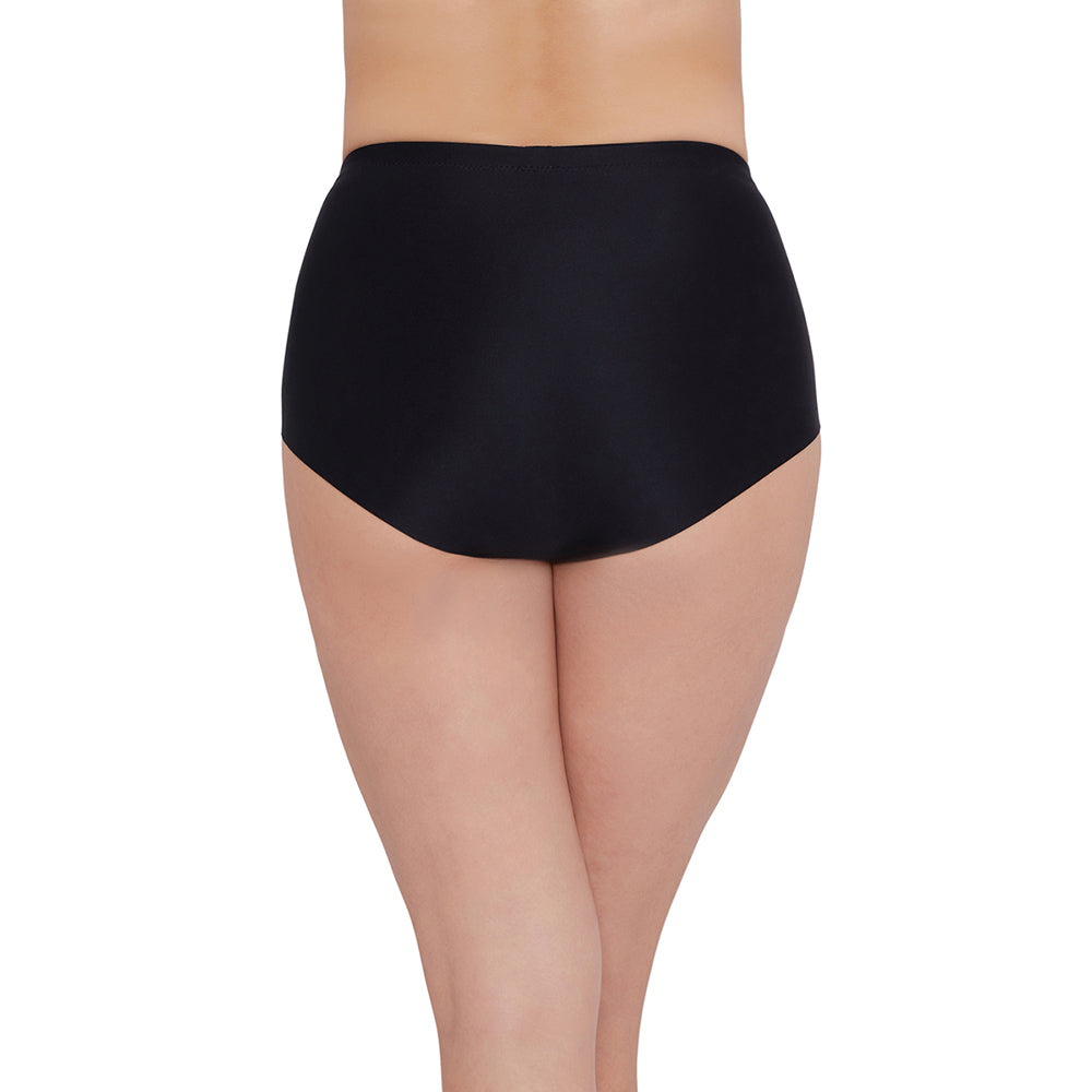 Girdle Collection Full Coverage Firm Control Seamless Shaping Brief - Black
